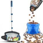 zozen Nut Gatherer, Walnut Picker Upper Roller, Pinecone Picker Upper - Directly Dump Outlet | Apply to Pinecone, Hickory, Chestnuts, Buckeyes, Golf, Crab Apple Objects Size 1'' to 2.5''; 1.5 Gallon