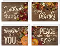 Rustic Thanksgiving Card Assortment / 24 Heartfelt Autumn Note Cards / 6 1/4" x 4 5/8" Classic Fall Greeting Cards