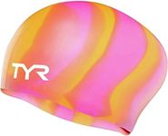 TYR Long Hair Silicone Cap, Orange/