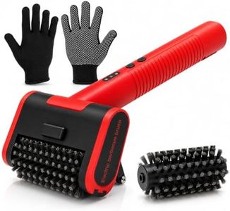 2026 Upgraded Electric Grill Brush, 3-Speed 1400–1800 RPM with LED Light, Rechargeable Electric BBQ Grill Cleaner, Anti-Shedding Brush Head, for Outdoor Grill, (Red)