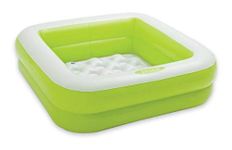 Intex inflatable square paddling pool 86x86x25 cm, random colors (pink or lime green), 1 unit