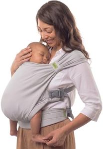 Boba Bliss Hybrid Baby Carrier Newborn to Toddler - 2-in-1 Baby Wrap & Carrier - No-Tie - Certified Hip-Healthy - Soft & Stretchy Baby Sling - 7-35 lbs (Grey)
