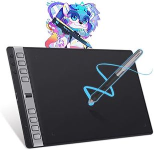 HUION Inspiroy 2 L Tableta Gráfica, Tableta de Dibujo Digital de 10,5 x 6,56 Pulgadas con 3 Teclas de Grupo + Scroller y Lápiz sin Batería PW110, Tableta Digitalizadora para Mac, PC, Linux y Android
