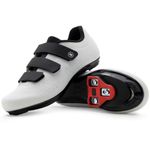 Tommaso Pista Knit Women's Cycling Shoe and Cleat Bundle, Indoor Cycling Class Ready Shoes with Compatible Cleat, Look Delta, SPD - Black, Pink, Grey, Blue, White/Black - Delta, 7