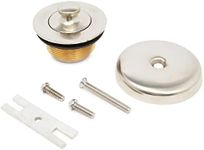 Lift and Turn Bathtub Tub Drain Assembly, Conversion Kit, Trim Waste and Single Hole Overflow Face Plate, All Brass Construction