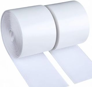 ZCOINS 2in x 16.4ft Self-Adhesive Hook and Loop Strips Tape Roll Heavy Double Sided Sticky Duty Strips Industrial Strength Sticky Fastener Interlocking Fastener (White)