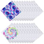 ZUYYON 20 Pcs White Bandana Bulk for Tie Dye Party Supplies White Handkerchiefs Cotton Bandana Headband Head Wrap for DIY, 22 x 22 inches