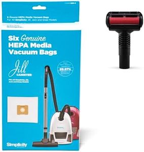 Simplicity Vacuums Bundle with 6-pack Type Z Vacuum Bags and Pet Hair Tool, SZH-6 Hepa Media Vacuum Bags and SPET-TOOL Pet Hair Removal Tool or Vacuuming Furniture
