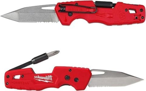 Milwaukee FASTBACK Folding Utility Knife w/Blade Multifunctionality, Red-black