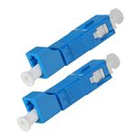 MSDADA 2 Pcs Visual Fault Locator Adapter, Optical Equipment Tool Singlemode 9/125 SM LC Female to SC Male Hybrid Flange Optical Fiber Adapter Connector for Digital Communication