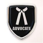 S2S Stylish Mini 3D Metal Chrome Sticker Emblem Badge Logo | Durable & Stylish Automotive Decoration | for Cars & Bikes (Advocate)