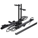 CRAVOT CyberRack E2 Hitch 2 EBike Rack with Ramp, 200 lbs Capacity Electric Bike Carrier Foldable Platform Mount, Up to 5-inch Fat Tire Bicycle for 2'' Receiver Cars Trucks SUVs Minivans RV, Trailer
