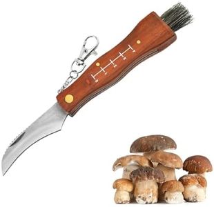 Cuchillo para Hongos,Cuchillo para Hongos con Cepillo,Acero Inoxidable Navaja Setas Cepillo,Navaja Micologica,Navaja Pequeña para Exterior y Camping,Regalos para Hombres,Día del Padre,Navidad
