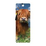 3D LiveLife Bookmark - Highland Cattle from Deluxebase. A Cow Bookmark with lenticular 3D Artwork Licensed from Renowned Artist David Penfound