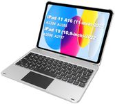 iPad 10 Gen 10.9-inch Keyboard Case with Trackpad, Arteck Bluetooth Keyboard with Folio Full Protection Case and Touch Pad for Apple 10.9-inch iPad 10 Generation (2022) with 130 Degree Swivel Rotating