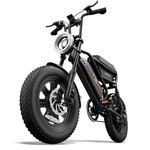 URLIFE Electric Bike for Adults, 16" x 3.0 Fat Tires Ebike, Range 100KM, 48V 13Ah Removable Battery and 250W Brushless Motor Electric Bicycle, Dual Suspension, Color LCD Display E Bike for Teens