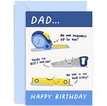 Old English Co. Funny Birthday Card for Dad - DIY Tools Birthday Card for Him - Humorous Birthday Card for your Father - Gift for Dad - Funny Dad Joke | Blank Inside with Envelope