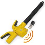 URBAN UR978Y Double Security Steering Wheel Lock with Hi-Tech Alarm, 120dB+LED, Smart Warning, A+ Sensitivity | Proven Theft Attempt Deterrence | Patented Anti-Theft Car Device Universal SUV Van Truck