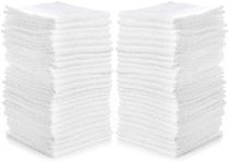 Simpli-Magic Cotton Washcloths White, 40 Pack, Size: 12”x12”