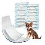 Pet Soft Dog Diaper Liners - 100 Count Disposable Dog Nappy Liners, Booster Pads for Male Female Dogs, Super Absorbent Dog Inserts Pads for Dog Nappies (Blue Bone, XS-100)