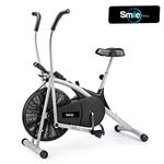 Smile Fitness SF01CM Upright Air Bike Exercise Cycle with Dual Moving Arms for Home Gym Cardio Full Body Weight Loss Workout - pre Installation Support Through video& call