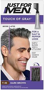Just for Men JUSTE POUR LES HOMMES Touch of Traitement Cheveux gris T-45 brun foncé, 1 Chaque (pack de 8)