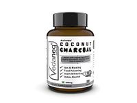 VedaneQ Coconut Charcoal Tablets Natural Activated Charcoal, Gas Reliever & Bloating Promotes Natural Detoxification Derived from Coconut Shells 500MG Dietary Supplement 30 Tablets