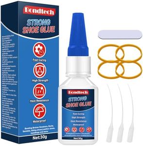 Shoe Glue 30 g, Shoe Glue Sole Repair Instant, Shoe Sole Glue Waterproof, with Anti-Clog Cap, Clear Heavy Duty Shoe Glue for Rubber Soles, Boots, Sneakers, Soles, Sandals, Leathers, Handbags and More