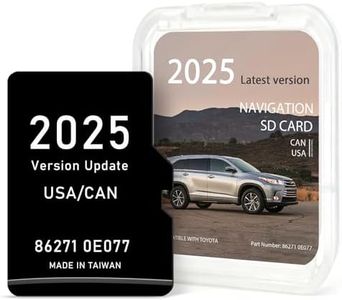 Navtimi 2025 Latest Navigation SD Card Update Compatible for Toyota Tacoma,RAV4,Highlander,4Runner,Tundra, Camry,Sienna,Avalon,Prius,Corolla Accessories- GPS Navigation Map SD Card Update USA/Canada