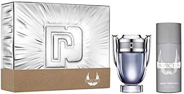 Paco Rabanne Invictus Eau de Toilette and Deodorant Spray Gift Set for Men, 250 millilitre