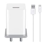 Maquter Fast Charger For Oppo F3, F5, F11, A37, A3S, F1S, F3 Plus, A7 Charger Original Adapter Like Wall Charger | Android Usb Charger With 1 Meter Micro Usb Charging Data Cable [2.4 Amp, White]