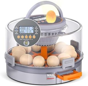 12 Egg Incubators for Hatching Eggs, Automatic Egg Turning & Humidity Control Intelligent Temp Eggs Candler for Chicken Quail Duck etc. Eggs, Suit for Beginner Backyard Hobbyist Students Education