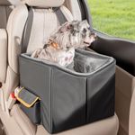 UNICITII Dog Car Seat for Small Dogs, Elevated Dog Booster Seat Pet Travel Carrier Bed for Car with Adjustable Straps Pet Car Booster Seat for Small Dogs Cats