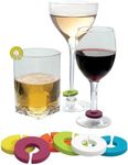 Vinotemp Multicolor Wine Glass Charms, Set of 6