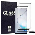 for Samsung Galaxy Note 10 Plus Tempered Glass Screen Protector + Camera Lens Protectors [3+1 Pack] [3D] [Anti-Scratch] Hd Fingerprint Unlock Full Coverage Screen Protector for Note 10 Plus 6.8 Inch