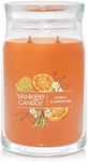 Yankee Candle Honey Clementine Scented, Signature 20oz Large Jar 2-Wick Candle, Over 60 Hours of Burn Time