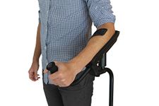 KMINA PRO - Forearm Crutch Adult (x1 unit, Left), Hands Free Crutch, Aluminum Adjustable Crutch, Bequille Adulte, Ergonomic Crutch, Bequille pour Marcher, Adjustable Height - Made in Europe