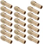 20 Pcs Brass Drill Chuck Precision 0.5-3.2mm Brass Collet Drill Chuck Fits Dremel Rotary Tools Collect Chuck Holder Electric Grinding Drill