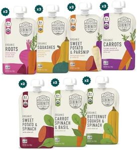 Serenity Kids Certified Organic Baby Food Veggie Puree Pouches Variety Pack - 18 x 3.5 oz for 6+ Months - No Added Sugar & Allergen Free - BPA-Free Packaging - Baby Food Pouches - Pouches Toddler