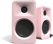 Kanto ORAMP 100W Powered Reference Desktop Computer Speakers with Bluetooth 5.0 and USB-C Input | Bi-Amplified | 100 Hz Automatic Crossover | Reference Quality Sound | Pair | Matte Pink