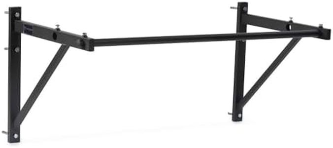 Titan Fitness Adjustable Depth 52" Wall Mounted Pull Up Bar, 14" or 22" From Wall, Rated 400 LB, Home or Garage Gym Chin Up Workout Training Station, Upper Body Workout