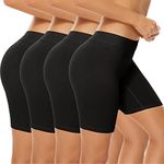 POKARLA 4 Pack Women's Cotton Underwear Boxer Shorts Anti Chafing Bike Shorts Boyshorts Panties Regular & Plus Size