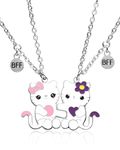 Yooborn Best Friend Necklace Gifts 2 Cat Matching Friendship Necklace for 2 Teen Girls BFF Sister Twins.