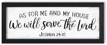 As For Me And My House We Will Serve The Lord Joshua 24 15 Sign Bible Verses Scripture Wall Decor Christian Jesus Wall Art Modern Farmhouse Home Living Room Bedroom Decorations Signs