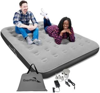 EnerPlex Camping Air Mattress with Built in Pump - Queen Blow Up Mattress for Travel & Guests - Portable Bed for Adults and Kids - Grey