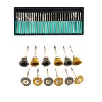 Digital Craft Rotary Tool Accessories Kit Mini Drill Bit Set with 3.2mm Mandrel in Electric Drill with 30Pc Diamond Burs 12Pc Wire Brush