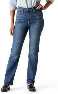 Levi Strauss Signature Gold Women's High-Rise Straight Jeans Stretch Denim (Available in Plus), Hurricane, 28 Plus Short