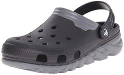 crocs Unisex-Adult Black-Charcoal Clog-3 Men/ 4 UK Women (M4W6) (Duet Max Clog-201406)