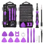 MECCANIXITY 115 in 1 Magnetic Precision Screwdriver Set Electronics Repair Tools Kit for Cellphone Mobile Phone Laptop PC Computer, Purple