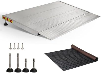 Aluminum Threshold Ramp for Wheelchairs, 3-5.5" Rise & 30"L×36"W Door Ramp